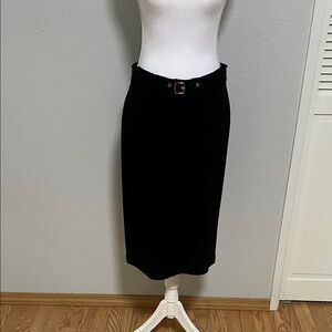 St. John Sport Long Black Knit Skirt – Size Small
